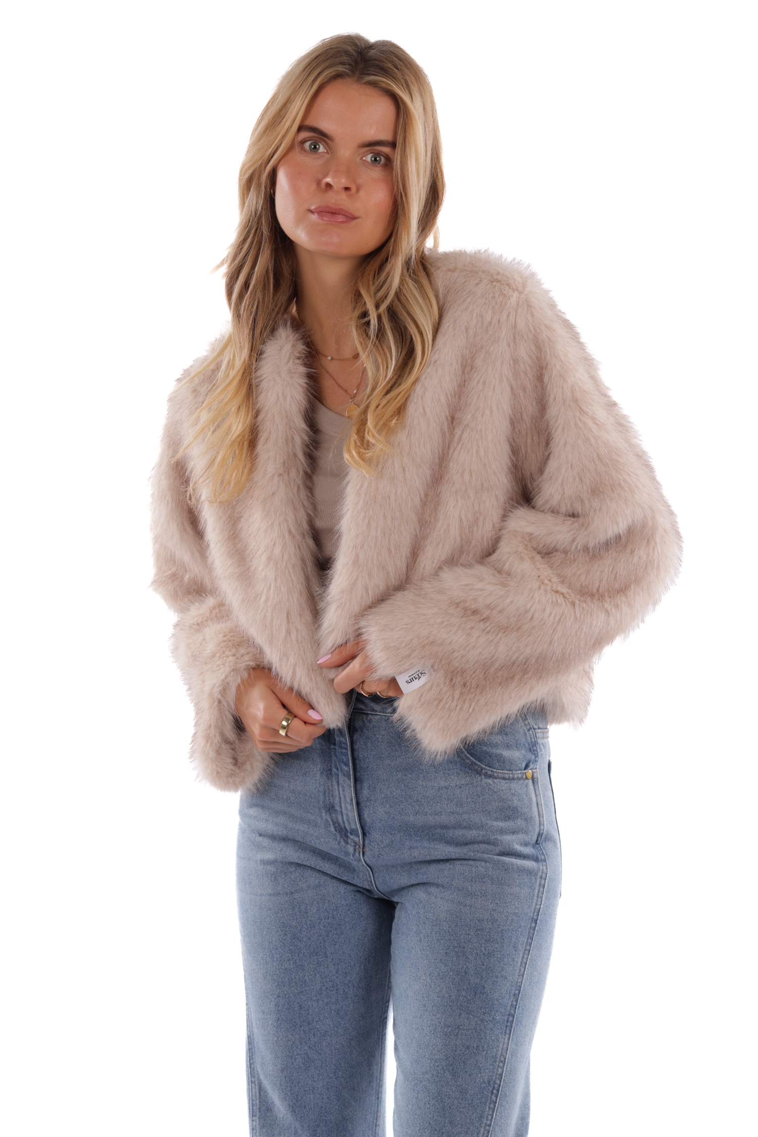 Fabienne Fur Sand | Faux Fur Jacket – Sœurs de Provence